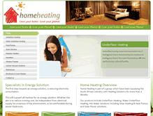 Tablet Screenshot of homeheating.co.za